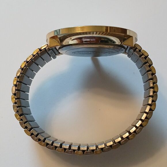 Geneva Platinum Women White Large Round Dial Two-Tone Bracelet Watch Japan Movt - Picture 13 of 13